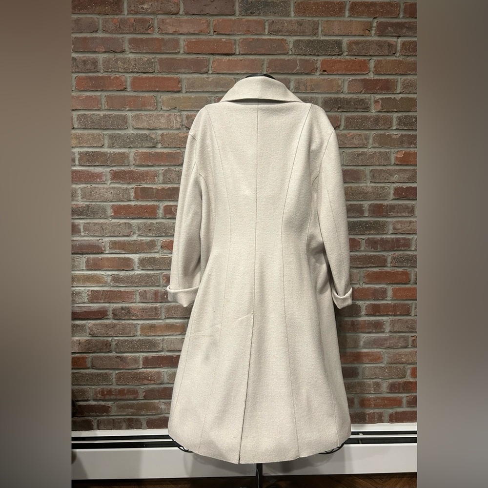 Peruvian Connection 60% Alpaca / 40% Wool, Long Cream Sweater Coat Size 18 - Picture 2 of 7